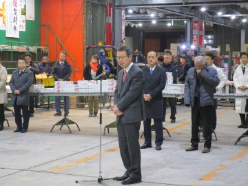 挨拶する中国四国農政局長