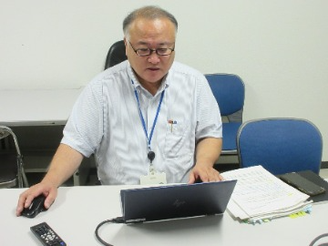 大森管理官によるWEB講義の様子