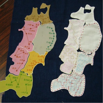 刺し子のタペストリー