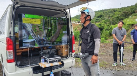 自動航行ルートの説明の様子