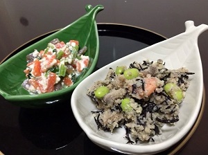 冬の小松菜の白和えとおから