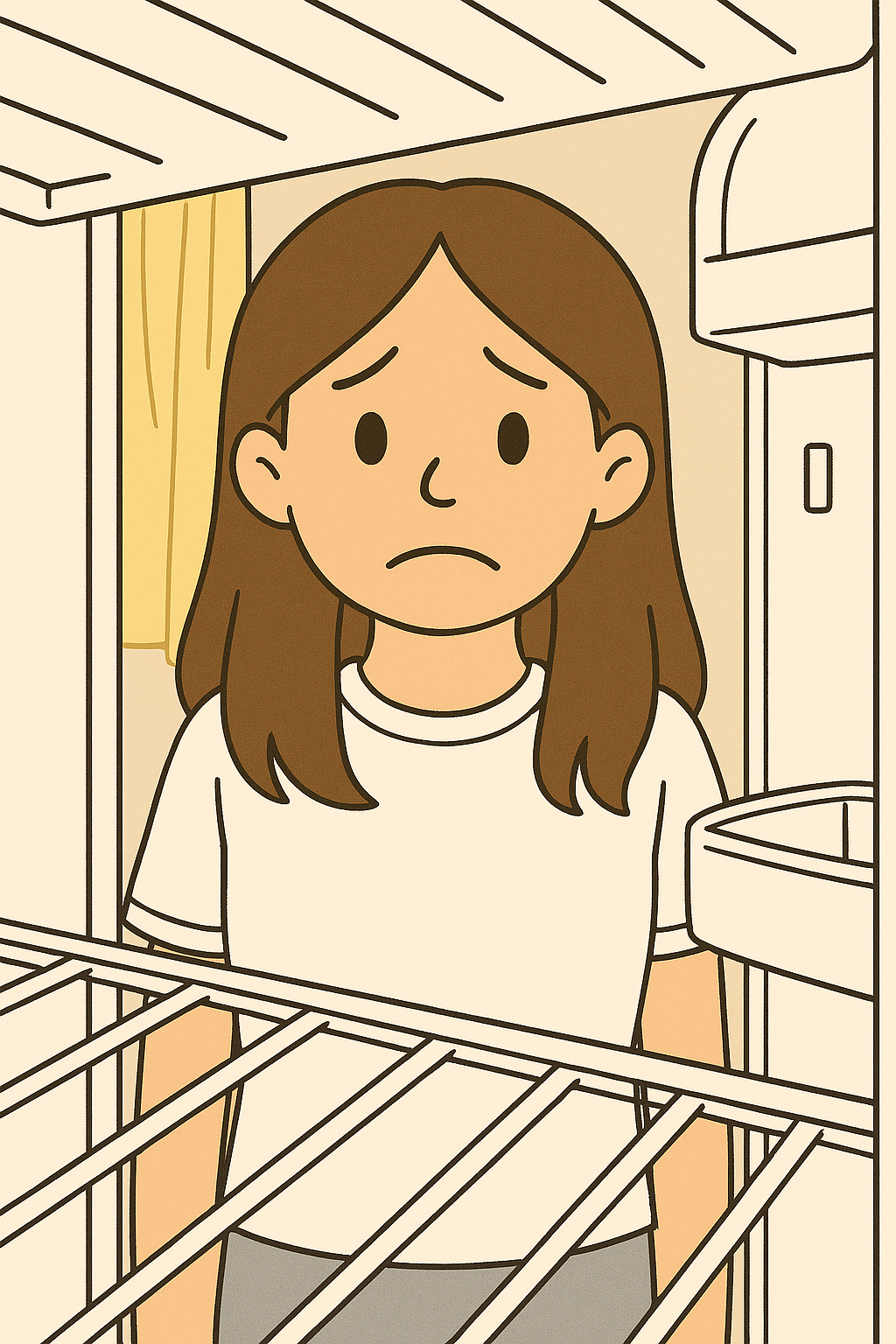 食べるものがなく困っている女性