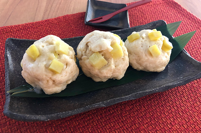 Ishigaki Dango (Sweet Potato Mochi Ball)