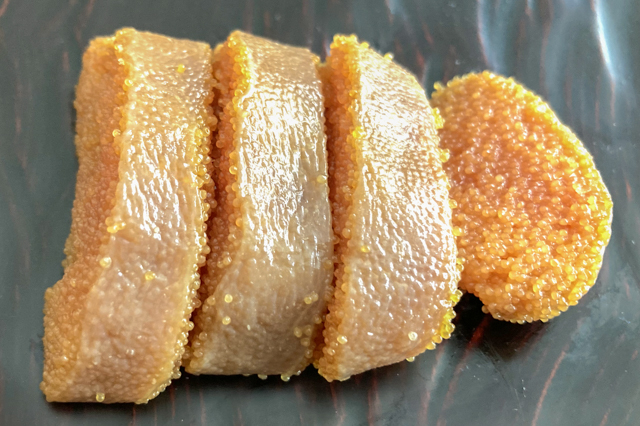 Fugunoko-kasuzuke (blowfish roe marinated in sake lees)