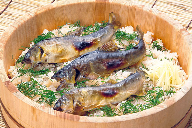 Ayumeshi (Mixed Rice with Ayu Sweetfish)