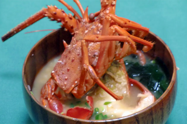 Ise Ebi no Misoshiru (Miso Soup with Japanese Spiny Lobster)