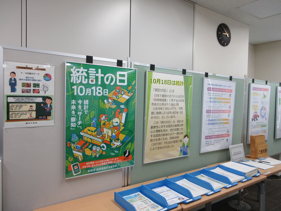 「統計の日とは」「どんな人が日本の農林水産業を担っているの？」「耕地や経営規模はどの位？」