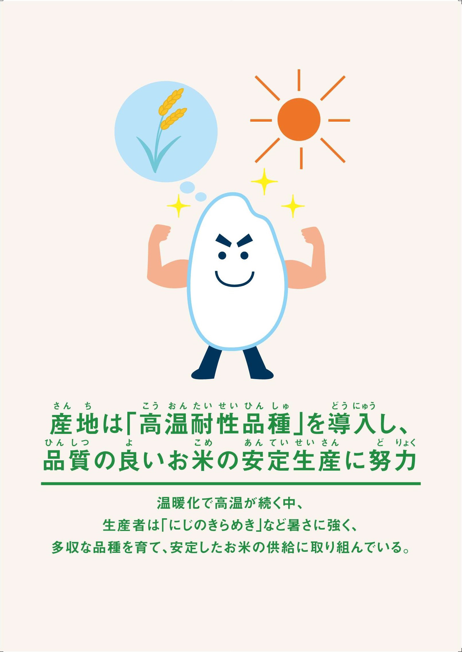 生産者による米の安定生産のための努力