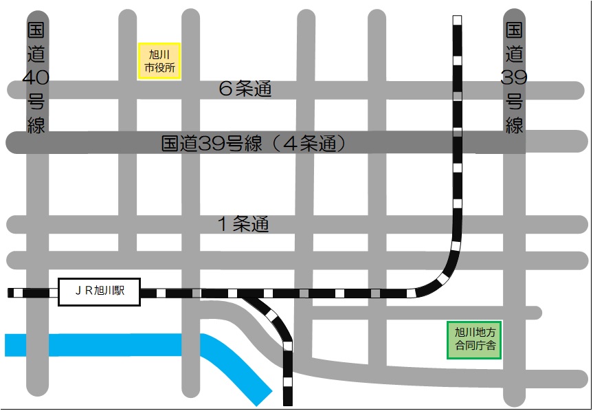 旭川地域拠点（案内図）