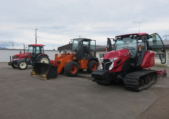 展示されたトラクター
