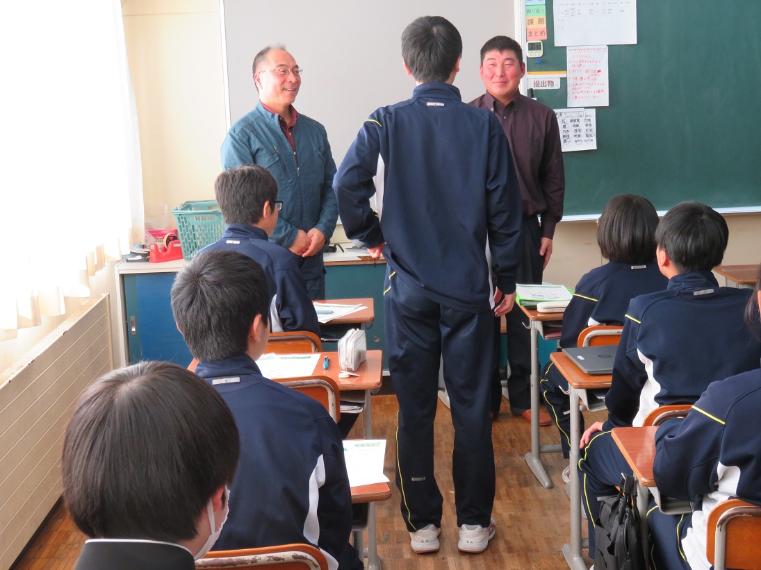 生徒代表から講師に感謝の言葉