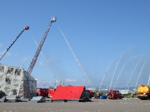 船舶火災消火訓練