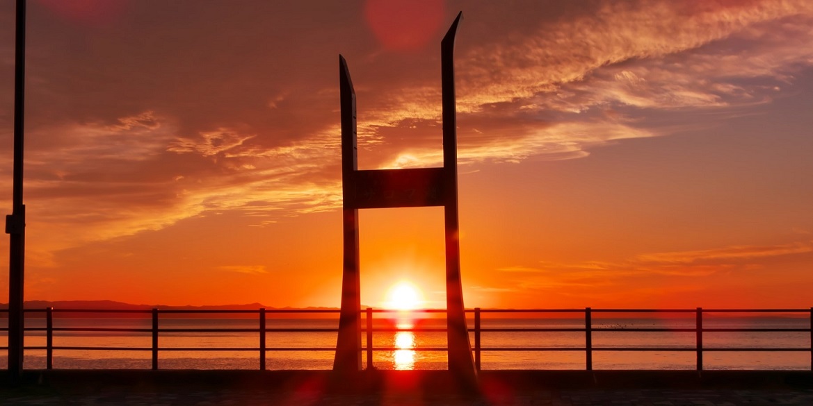 サロマ湖の夕日1