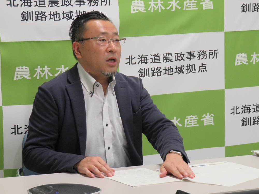 農業版BCPについて説明する中田主任農政推進官