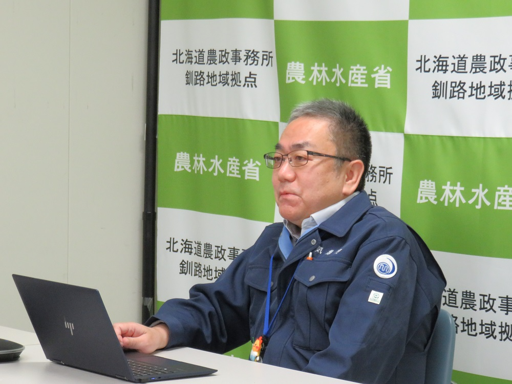 「火山災害について」と題し講演される伊藤暢宏 火山防災官