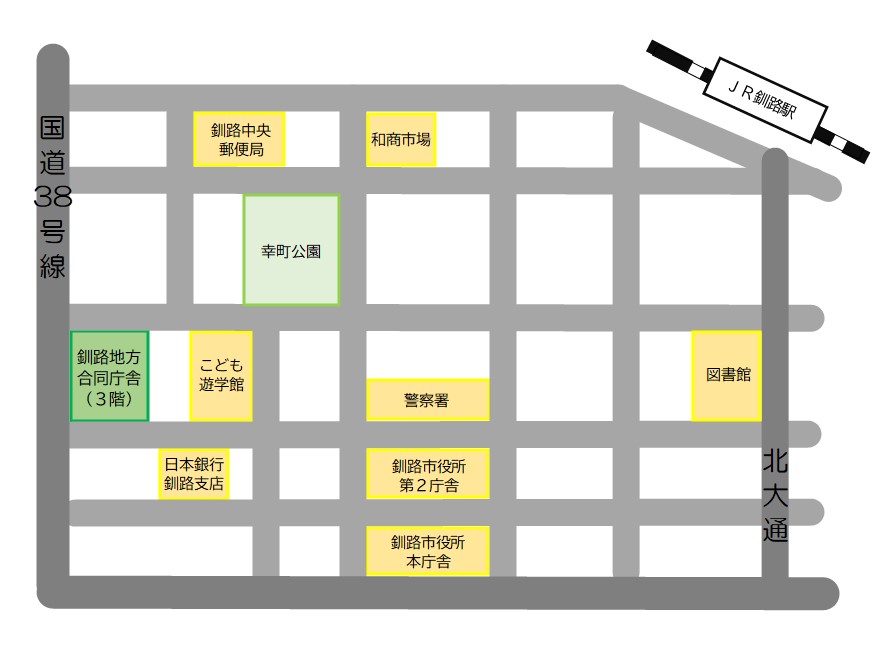 釧路地域拠点地図