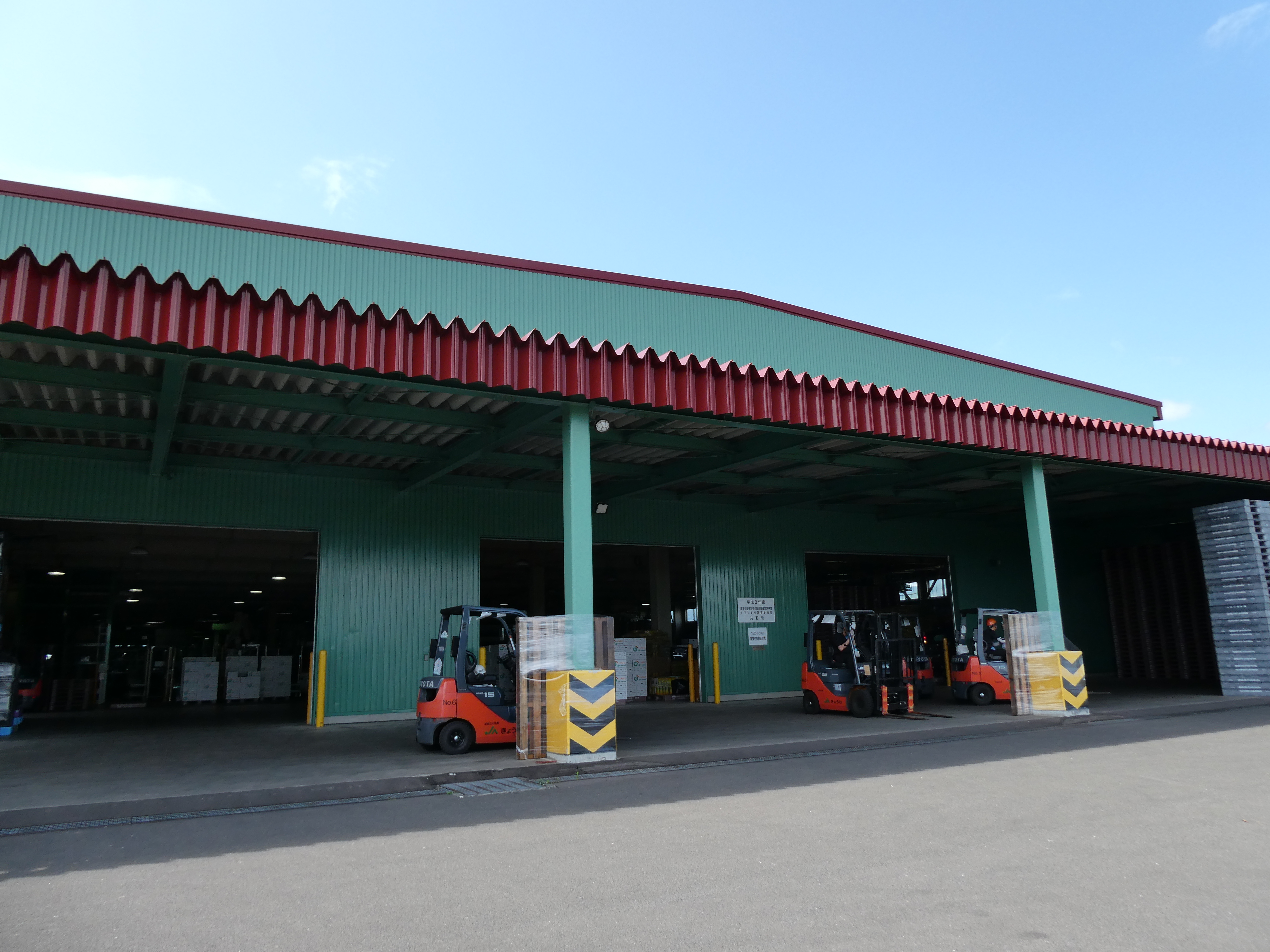 メロン集出荷選果施設を見学しました。