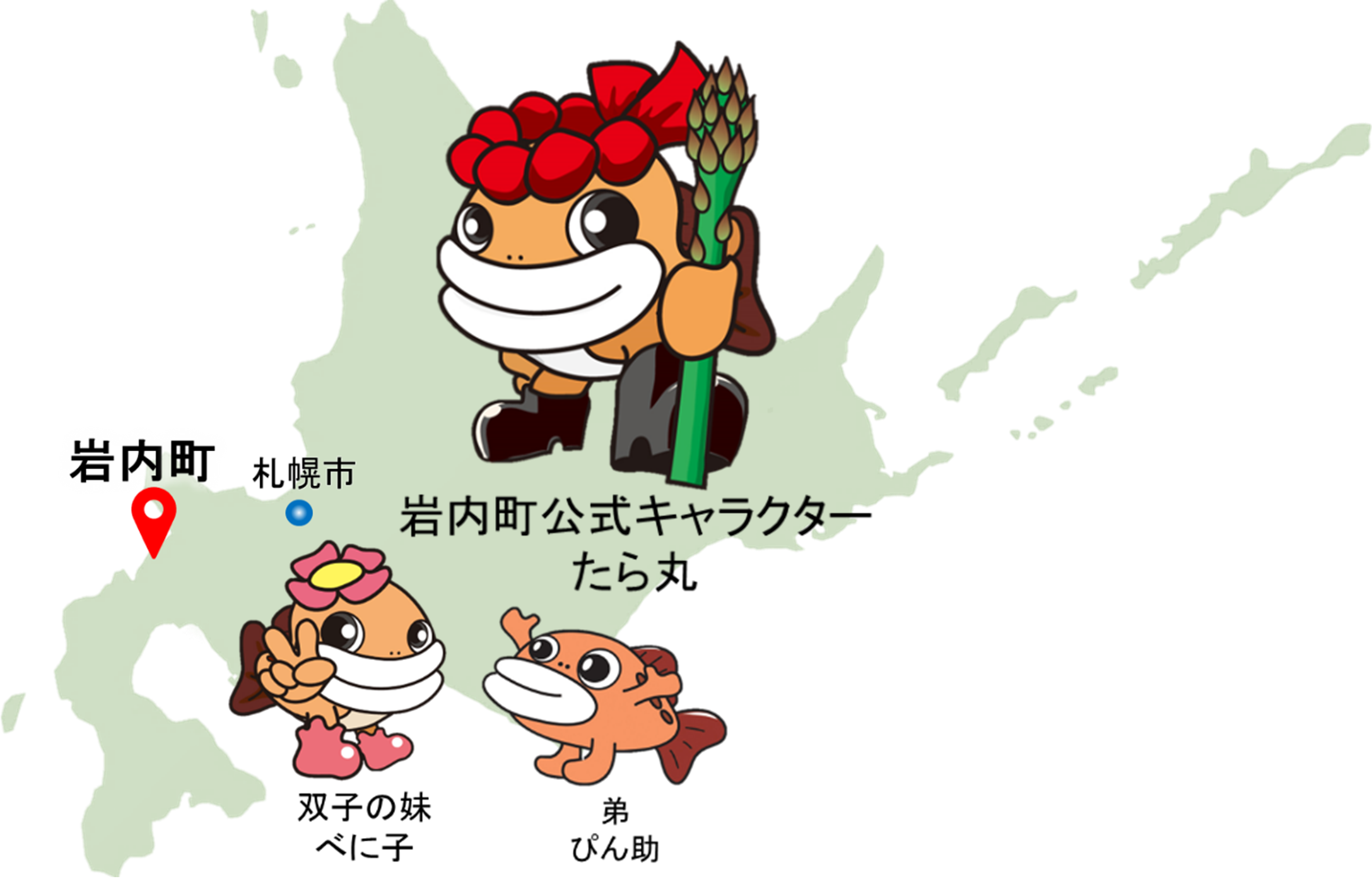 岩内町の地図