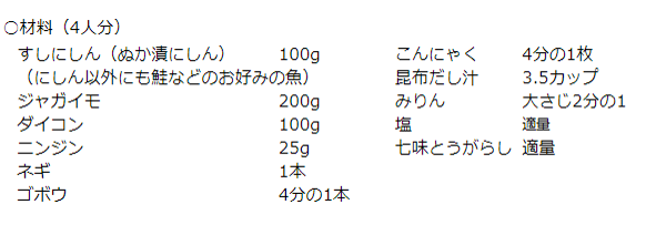 三平汁レシピ