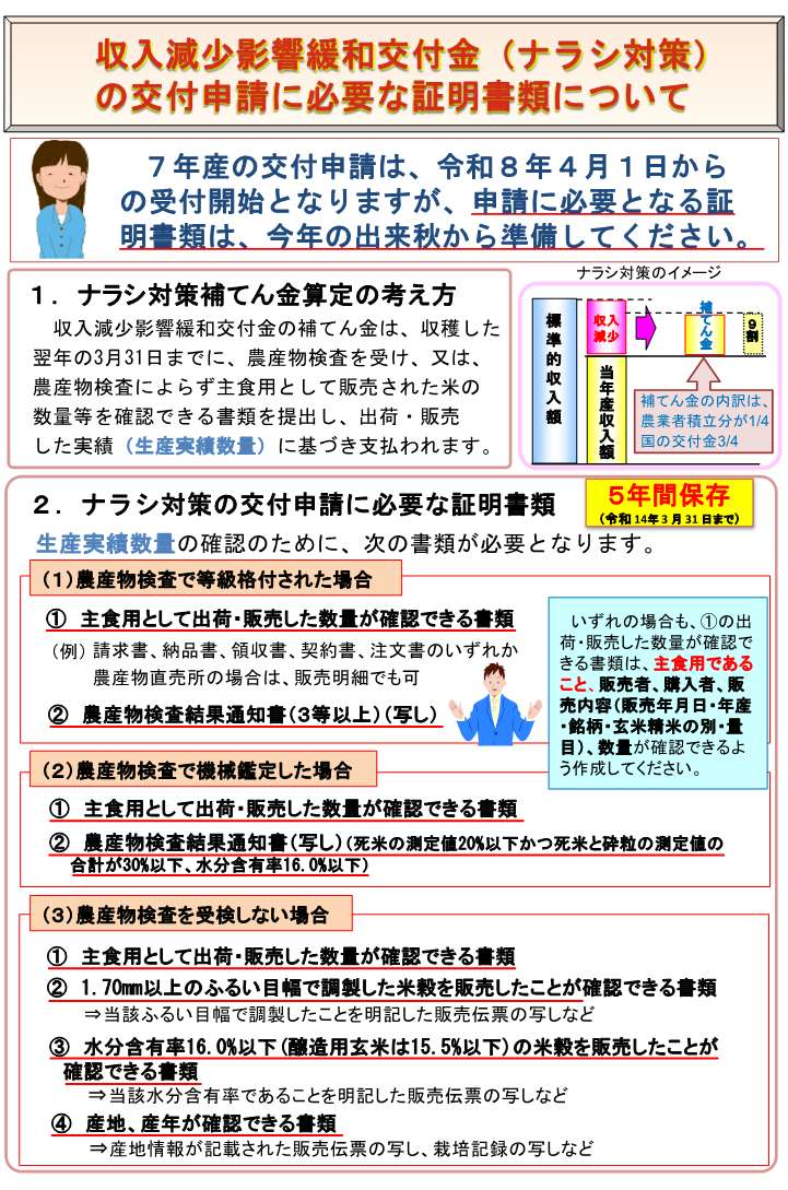 チラシ②（交付申請に必要な書類について）
