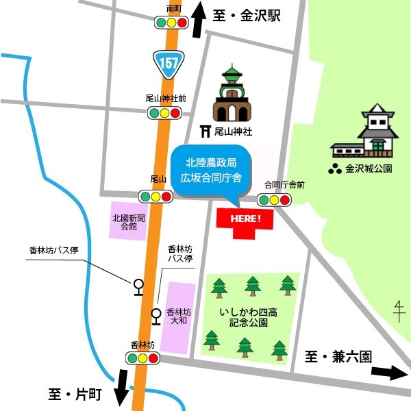 広坂合同庁舎の地図
