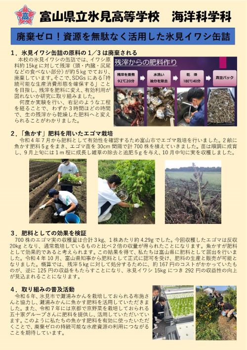 富山県立氷見高等学校の取組
