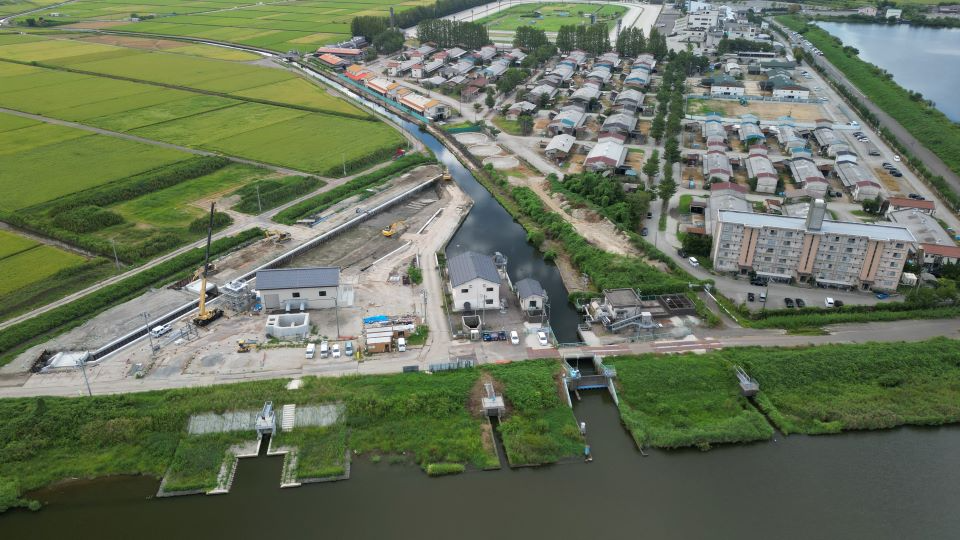 遊水地工を実施中