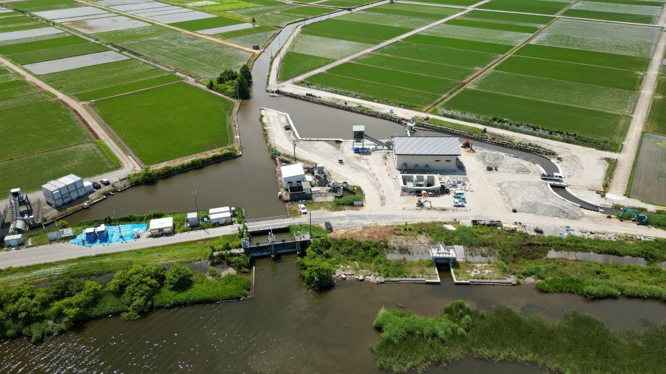 遊水池工を実施中