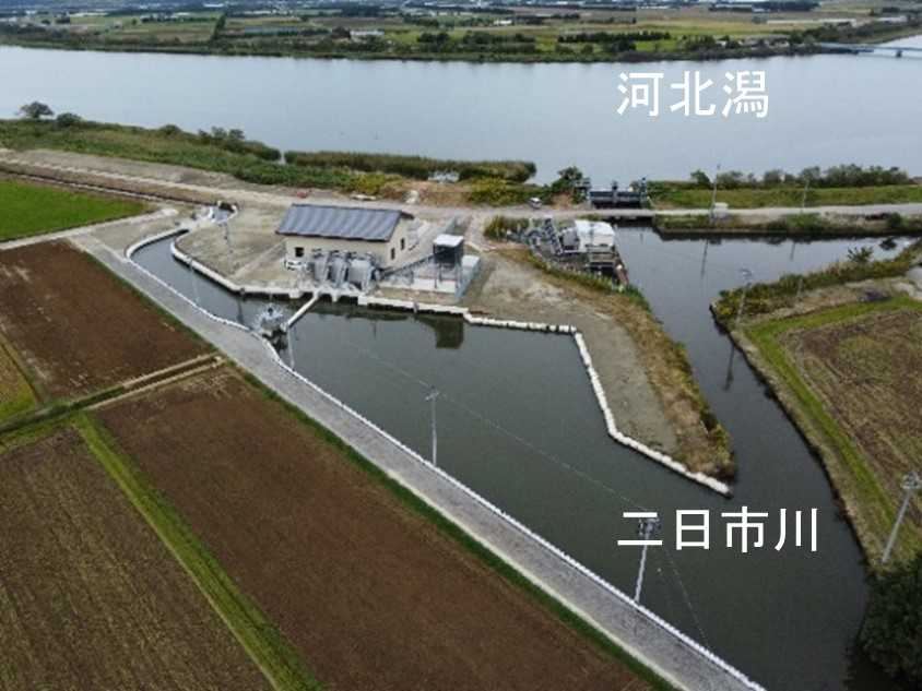 完成した潟端南排水機場