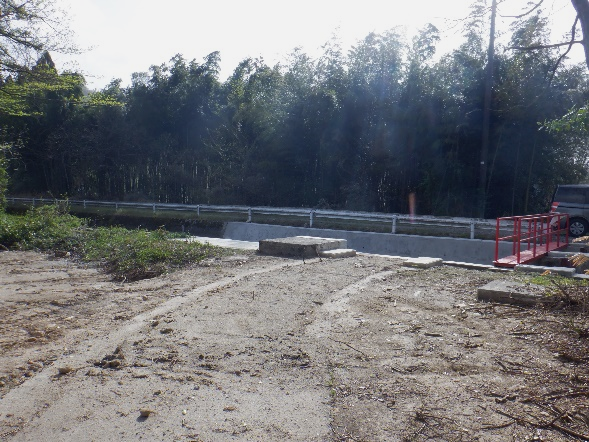 整地復旧後の左岸側サイホン呑口部跡