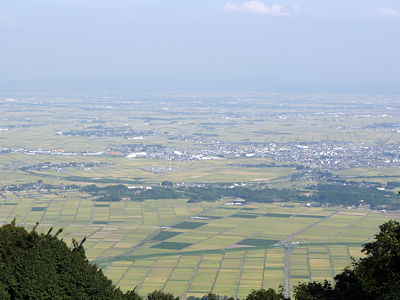 弥彦山から望む