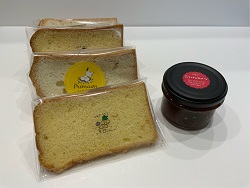 シフォンケーキと地元産果物のジャム