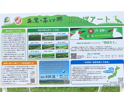 田んぼアート看板
