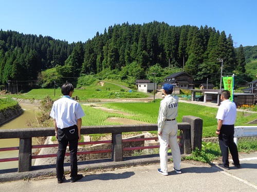 農地への土砂流入状況確認(小矢部市)