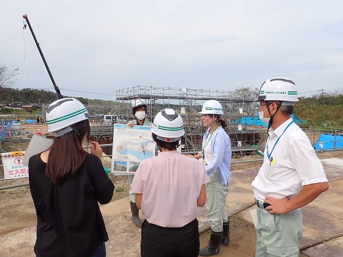 内灘排水機場の施工状況視察