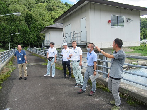 八乙女頭首工の状況確認(南越前町)