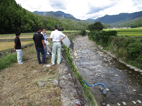 災害ポンプ設置状況確認(勝山市)