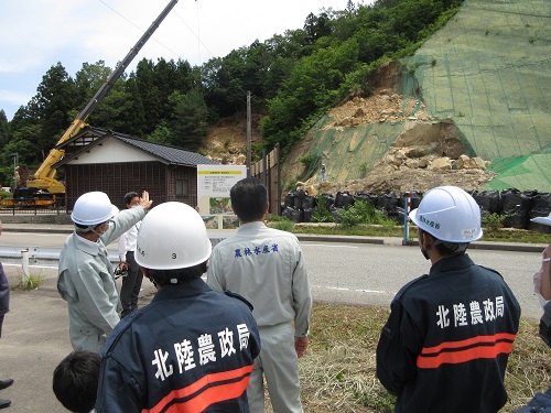 被害状況調査（林地荒廃）（正院町）