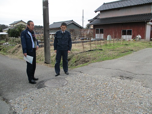 農業集落排水施設の仮復旧状況(氷見市 布施仏生寺地区)