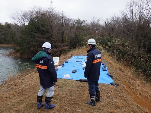 ため池の被害(志賀町 宮山池)