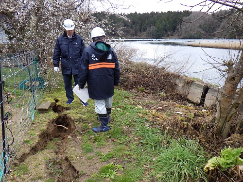 農地海岸の被害(穴水町 麦ケ浦地内)