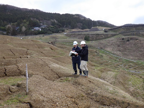 農地の被害(輪島市 白米地区)