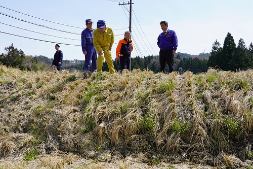 農地隆起の被害状況確認(珠洲市)