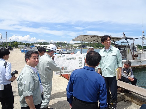 被害状況調査(石崎漁港)(石川県七尾市)