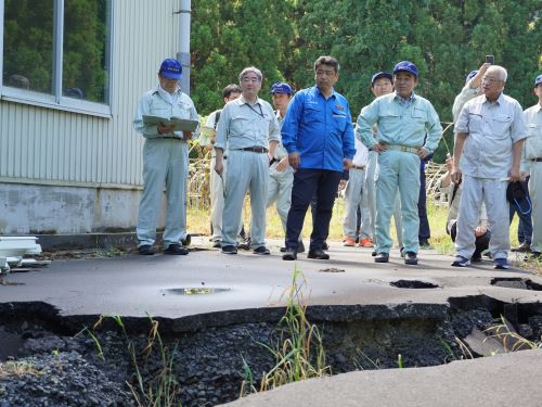 町野ライスセンターの被害状況確認(輪島市・町野町)