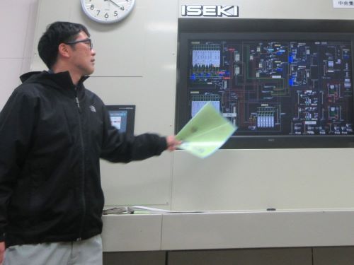 カントリーエレベーター操作室の見学