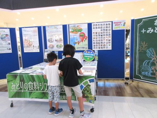展示物を見る子ども