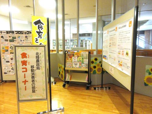 食育の展示物コーナー