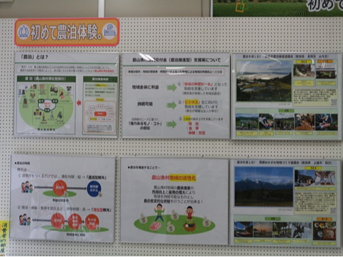 展示の様子(農泊)