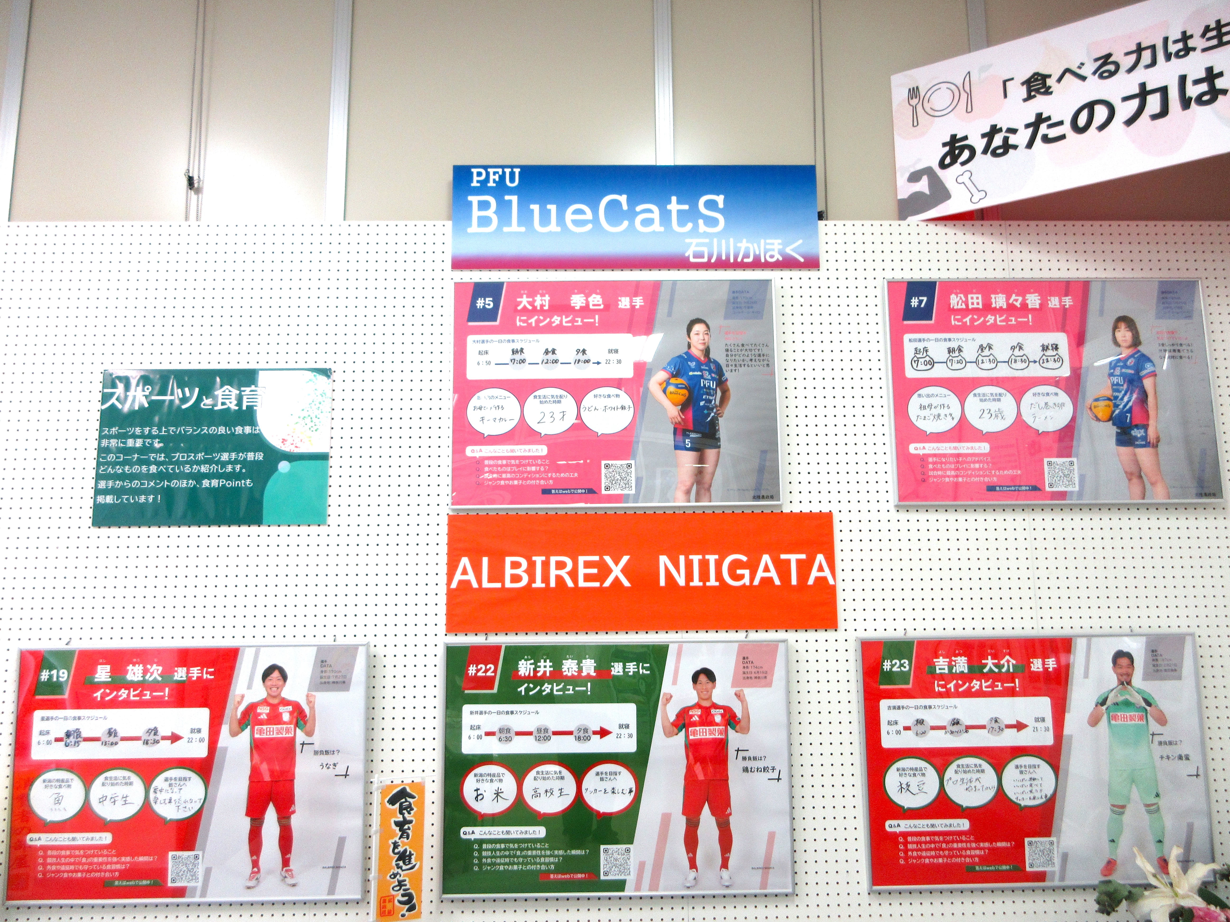 消費者の部屋(スポーツ選手のパネル)